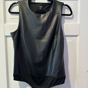 Express Leather Body Contour Bodysuit
